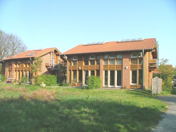 Wohngebäude als Holzrahmenbau mit Klinkerfassade
